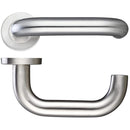 Zoo 22mm Return to Door Lever - Push On Rose - 52mm Dia - Grade 201-Satin Stainless
