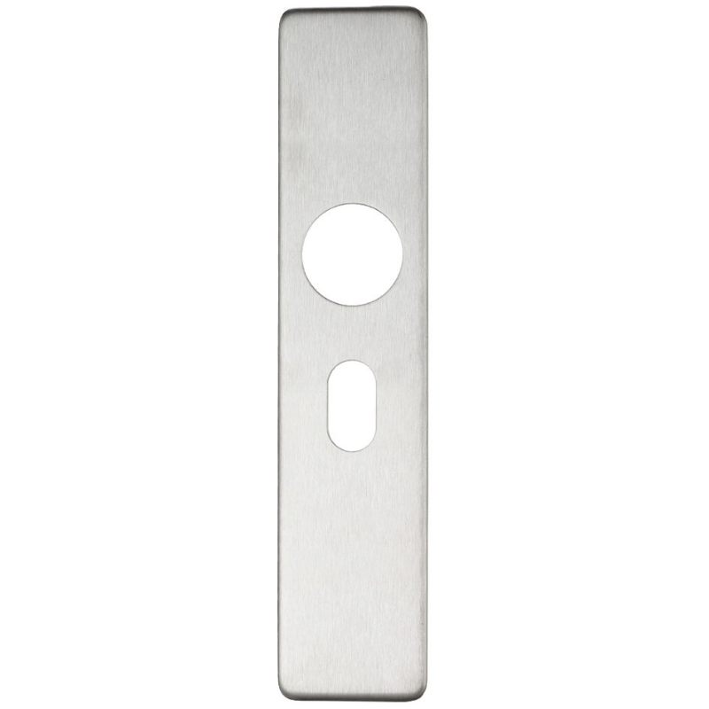 Zoo Cover plate for 19 mm and 22mm RTD Lever on Backplate - Oval Profile 48.5mm-Satin Stainless