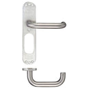 Zoo 19mm Tubular Return to Door Lever on Inner Plate"-Satin Stainless